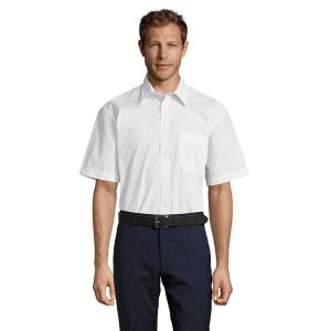 Koszula Biznesowa Bristol Plain Poplin Unisex Dla Dorosłych. Białe koszule SOL'S, m, bez wzorów, z bawełny, bez kołnierzyka, bez ramiączek. Za 115,99 zł.