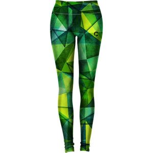 Legginsy w kolorze zielonym ze wzorem. Legginsy marki Haby, Mr Gugu Ms Go. W wyprzedaży za 114,95 zł.