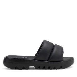 Klapki Reebok. Czarne klapki Reebok, bez wzorów, bez obcasa. Za 159,99 zł.