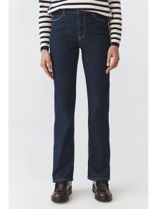 TATUUM Dżinsy "Girona" - Slim fit - w kolorze granatowym rozmiar: 42. Niebieskie jeansy Tatuum, z aplikacjami, ze skóry, z podwyższonym stanem. Za 191,88 zł.