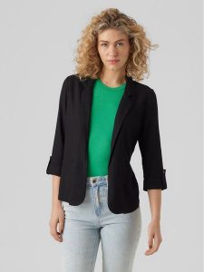 Vero Moda Marynarka Jesmilo 10279700 Czarny Regular Fit. Czarne marynarki i żakiety Vero Moda, xs, bez wzorów, z wiskozy. Za 179,99 zł.