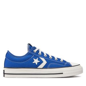 Trampki Converse. Niebieskie trampki Converse, bez wzorów, bez zapięcia. Za 239,99 zł.