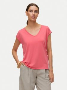 Vero Moda T-Shirt Filli 10247666 Różowy Relaxed Fit. Czerwone t-shirty Vero Moda, l, bez wzorów, z syntetyku, bez kołnierzyka, bez ramiączek. Za 99,99 zł.