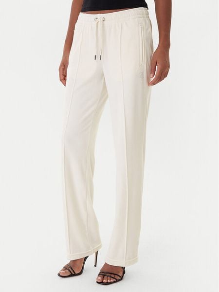 Juicy Couture Spodnie dresowe Tina JCWBJ225307 Beżowy Regular Fit. Brązowe spodnie dresowe Juicy Couture, xs, bez wzorów, z dresówki. Za 319,99 zł.