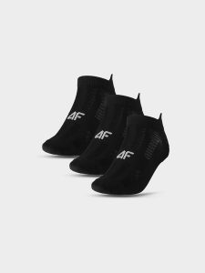 4F Skarpetki treningowe przed kostkę (3-pack) damskie - czarne 35-38. Czarne skarpetki 4f, bez wzorów, z elastanu. Za 44,99 zł.