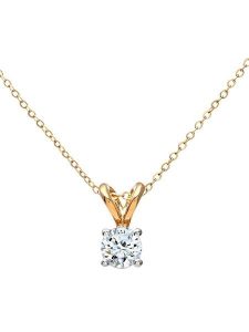 Revoni Złoty naszyjnik z diamentową zawieszką - dł. 46 cm rozmiar: onesize. Żółte naszyjniki Revoni, z diamentem, złote. Za 2 479,99 zł.