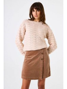 Garcia Spódnica sztruksowa w kolorze jasnobrązowym rozmiar: XS. Brązowe spódnice Garcia, na co dzień, xs, bez wzorów, ze sztruksu, mini. Za 152,99 zł.