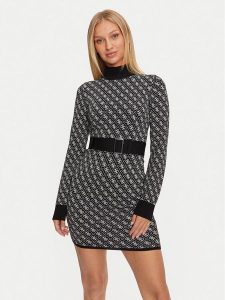 Guess Sukienka dzianinowa Lise W4BK43 Z37K0 Czarny Regular Fit. Czarne kombinezony Guess, xl, z aplikacjami, z dzianiny, bez kołnierzyka, bez ramiączek. Za 309,99 zł.