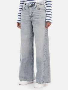 Tommy Hilfiger Jeansy 70's WW0WW48519 Niebieski Wide Leg. Niebieskie jeansy TOMMY HILFIGER, bez wzorów, z bawełny. Za 579,99 zł.