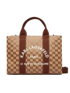 KARL LAGERFELD Torebka B1W50021 Brązowy. Brązowe torebki klasyczne KARL LAGERFELD, bez wzorów, z materiału, bez dodatków. Za 649,99 zł.