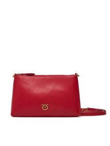 PINKO Torebka Flat Horizontal Mini PE 25 PCPL 104277 A0F1 Czerwony. Czerwone listonoszki Pinko, bez wzorów, ze skóry, bez dodatków. Za 309,99 zł.