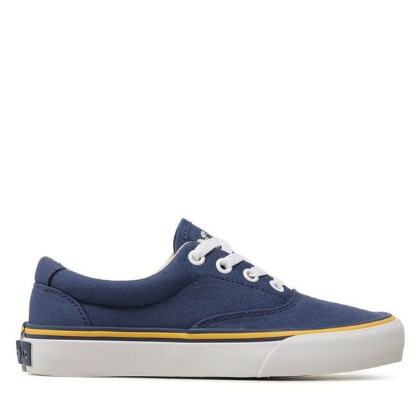 Tenisówki Polo Ralph Lauren. Niebieskie trampki Polo Ralph Lauren, bez wzorów, bez zapięcia. Za 289,99 zł.