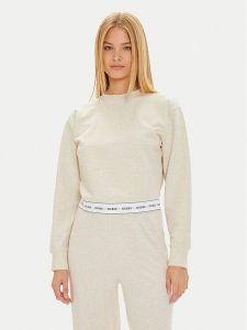 Guess Bluza O3YQ01 KBS91 Écru Regular Fit. Bluzy Guess, l, z aplikacjami, z bawełny, bez kaptura. Za 119,99 zł.