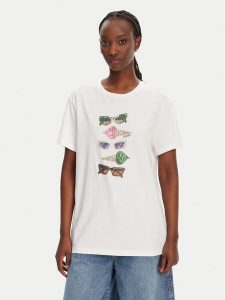Liu Jo T-Shirt WA5343 JS923 M9518 Biały Regular Fit. Białe t-shirty Liu Jo, m, bez wzorów, z bawełny, bez kołnierzyka, bez ramiączek. Za 179,99 zł.