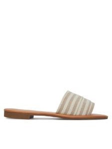 DeeZee Klapki XHS962-1 Beżowy. Brązowe klapki DeeZee, bez wzorów, z materiału, bez obcasa. Za 69,99 zł.