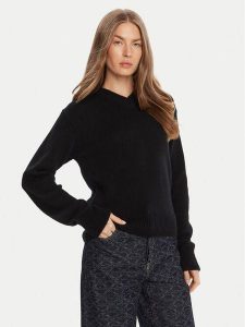 HUGO Sweter Solanu 50545092 Czarny Regular Fit. Czarne swetry klasyczne Hugo, l, z wełny, bez kołnierzyka. Za 549,99 zł.