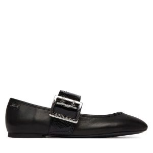 Baleriny KARL LAGERFELD. Czarne balerinki KARL LAGERFELD, bez wzorów, bez obcasa, bez zapięcia. Za 481,99 zł.