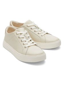 TOMS Skórzane sneakersy w kolorze złoto-kremowym rozmiar: 42,5. Brązowe trampki Toms, bez wzorów, bez zapięcia. Za 169,95 zł.