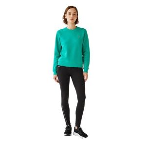 Legginsy treningowe damskie Lacoste. Czarne legginsy Lacoste, z aplikacjami, z dzianiny. Za 237,00 zł.