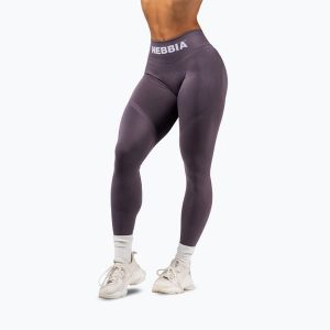 Legginsy treningowe damskie NEBBIA Flow Seamless Push-Up. Szare legginsy NEBBIA, bez wzorów, z elastanu. Za 219,99 zł.