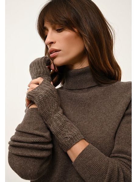 Just Cashmere Kaszmirowe mankiety "Bale" w kolorze brązowym rozmiar: onesize. Brązowe rękawiczki Just Cashmere, bez wzorów, z kaszmiru. Za 178,79 zł.