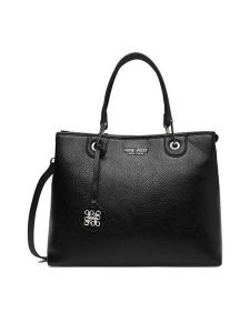 Nine West Torebka CEO-Soho Bloom-LDA8569 Czarny. Czarne kuferki Nine West, bez wzorów, z materiału, bez dodatków. Za 279,99 zł.