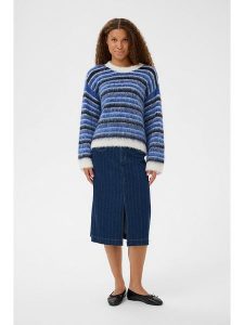 SAINT TROPEZ Sweter w kolorze niebieskim rozmiar: M. Niebieskie swetry oversize Saint Tropez, m, bez wzorów, z wełny, bez ramiączek. Za 148,95 zł.