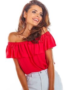 Awama Bluzka w kolorze różowym rozmiar: L/XL. Różowe bluzki Awama, l, bez wzorów, bez kołnierzyka, bez ramiączek. Za 74,63 zł.
