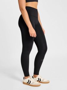 Damskie legginsy Hummel Hiit Intensity. Czarne legginsy Hummel, bez wzorów, z elastanu, z podwyższonym stanem. Za 336,00 zł.