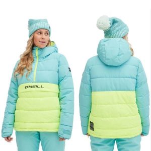 Kurtka kangurka zimowa na narty i snowboard damska. Czarne kurtki O'Neill, na zimę, bez wzorów, bez kaptura. Za 372,50 zł.