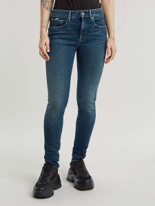 G-Star Dżinsy - Skinny fit - w kolorze niebieskim rozmiar: W33/L32. Niebieskie jeansy G-Star, z aplikacjami. Za 245,96 zł.
