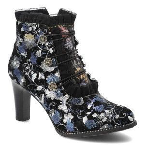 Czarne Botki Laura Vita Eleganckie Obuwie Damskie Na Obcasie. Czarne botki LAURA VITA, z aplikacjami, bez obcasa, na obcasie, bez zapięcia. Za 407,99 zł.