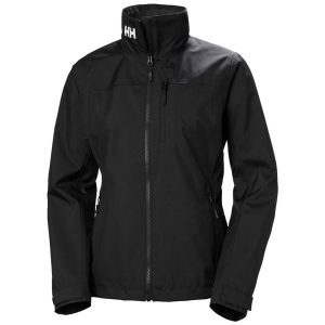 Damska kurtka wodoodporna Helly Hansen Crew 2.0. Czarne kurtki Helly Hansen, bez wzorów, bez kaptura. Za 533,55 zł.