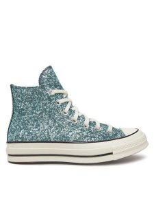 Converse Trampki Chuck 70 Glitter Hi A10097C 486 Niebieski. Niebieskie trampki Converse, bez wzorów, z materiału, bez zapięcia. Za 309,99 zł.