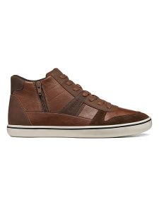 Geox Sneakersy "Elver" w kolorze jasnobrązowo-brązowym rozmiar: 44. Brązowe trampki Geox, bez wzorów, za kostkę, bez zapięcia. Za 289,95 zł.