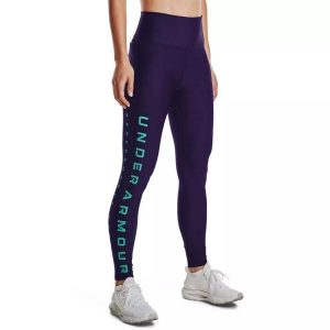 Legginsy damskie Under Armour HG Armour Branded Legging. Fioletowe legginsy Under Armour, bez wzorów. Za 139,99 zł.