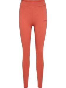 Legginsy damskie Hummel - wysoki stan, długie, jasnobrązowe. Czerwone legginsy Hummel, bez wzorów, z bawełny, z podwyższonym stanem, długie. Za 86,50 zł.