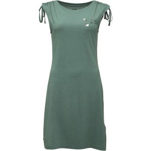 Sukienka damska LOAP Asasbeda, wzór kwiatowy, rozmiar S. Zielone sukienki ZSPORT, na lato, s, bez wzorów, eleganckie, bez kołnierzyka, bez ramiączek, sportowe. Za 165,99 zł.