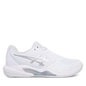 Buty do tenisa Asics. Białe buty sportowe ASICS, bez wzorów, bez zapięcia, tenisowe. Za 309,99 zł.