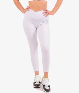 Damskie legginsy Givova ECO. Białe legginsy Givova, bez wzorów, z elastanu, z podwyższonym stanem, długie. Za 165,25 zł.