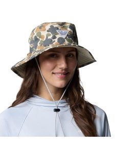 Columbia Kapelusz "Wild Cast" w kolorze oliwkowo-czarno-jasnobrązowym rozmiar: onesize. Brązowe kapelusze Columbia, bez wzorów, z materiału. Za 91,77 zł.