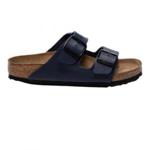 Klapki turystyczne uniseks Birkenstock Arizona 751. Niebieskie klapki Birkenstock, bez wzorów, z materiału, bez obcasa. Za 437,00 zł.