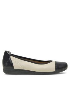 Rieker Baleriny L9351-80 Écru. Balerinki Rieker, bez wzorów, ze skóry, bez obcasa, bez zapięcia. Za 299,99 zł.