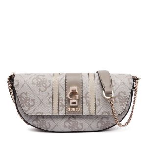 Torebka Guess. Brązowe torebki klasyczne Guess, z aplikacjami, bez dodatków. Za 399,99 zł.