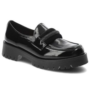 Czarne Półbuty Lemar Eleganckie Skórzane Buty. Czarne półbuty Lemar, bez wzorów, ze skóry, bez obcasa, bez zapięcia. Za 305,99 zł.
