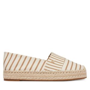 Espadryle Tommy Hilfiger. Brązowe espadryle TOMMY HILFIGER, bez wzorów, bez obcasa. Za 359,99 zł.