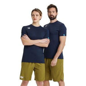 Koszulka sportowa Arena Team T-Shirt Solid. Niebieskie koszulki sportowe Arena, bez wzorów, ze skóry, bez ramiączek. Za 99,00 zł.