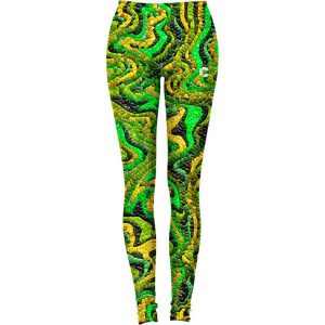 Legginsy w kolorze zielono-żółto-szarym. Legginsy marki Haby, Mr Gugu Ms Go. W wyprzedaży za 114,95 zł.