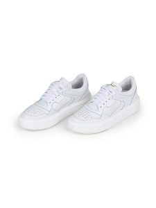 Anna Morellini Skórzane sneakersy "Ludia" w kolorze białym rozmiar: 40. Białe trampki Anna Morellini, bez wzorów, bez zapięcia. Za 386,53 zł.