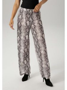 Aniston Spodnie w kolorze szarym rozmiar: 46. Szare spodnie z wysokim stanem Aniston, bez wzorów, z materiału, z podwyższonym stanem. Za 43,99 zł.